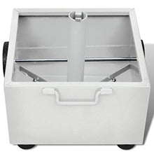 vidaXL Base Ombrellone per Fioriera Metallo Bianco con Ruote Supporto Parasole