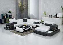 JVmoebel G8006 - Divano angolare in pelle, design moderno
