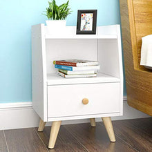 ZhuFengshop Comodino Comodino, Comodino Comodino con Cassettiera, Armadietto da Comodino Comodino Side Table (Color : White)