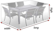 60X60X80cm Coperture per mobili da giardino impermeabili, copertura per mobili da giardino rettangolare, divano protettore per esterni, tavolo da patio e sedia, impermeabile, antipolvere, nero, 28 mi