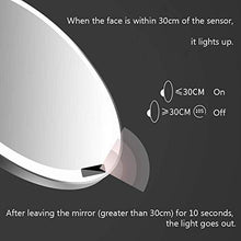 XXLYY Specchio per sensore Specchio per Trucco Specchio per Trucco USB Ricaricabile Touchscreen Dimmerabile Luce LED per controsoffitto Trucco cosmetico 8.5 Pollici