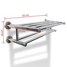 BIGTO - Portasciugamani in acciaio INOX con 6 tubi