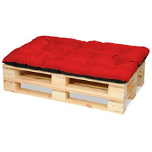 SuperKissen24. Cuscino per Bancale Divano Pallet 120x80 cm Seduta Impermeabile e Comodo per Divanetti da Esterno - Rosso