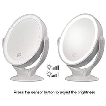 Mirror Specchio LED, Specchio cosmetico, Specchio cosmetico, Specchio Luminoso, Specchio da scrivania, Specchio Portatile, Specchio Quotidiano, Specchio di Bellezza (Bianco)
