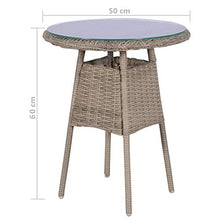 vidaXL Set da Bistro 3 pz con Cuscini Polyrattan Marrone Tavolo Sedie Esterni