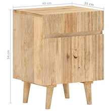 vidaXL Comodino 40x35x54 cm in Legno Massello di Mango