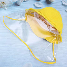 PRETYZOOM Cappello del Secchio del Bambino Sicurezza dei Bambini Scudo Facciale Cappello Anti-Sputa Anti-Saliva Protezione Facciale Antispruzzo Copertura Facciale Cappello Pescatore Giallo