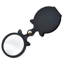 HelloCreate - Lente d'ingrandimento 10x, pieghevole, portatile, con borsa in pelle