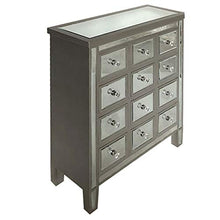 Vidal Regalos Mobile cassettiera 12 cassetti legno e vetro 82 x 68 cm