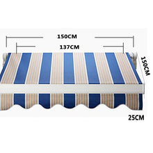 LWH Tenda da Sole,Veranda terrazzo,espansione Manuale Pieghevole e Facile da installare Impermeabile e Resistente ai Raggi UV,150x150cm