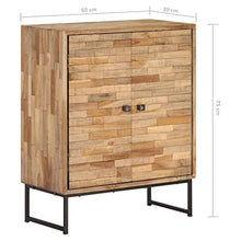 vidaXL 3x Credenza in Legno di Teak Recuperato Buffet Mobiletto Madia Armadio