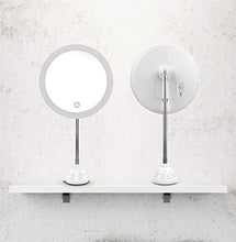 Trucco specchio con luci 5X specchio ingranditore trucco, la luce del LED bellezza, lungo collo d'oca Staffa, a parete specchio da barba, regolazione dell'angolo 360 gradi, USB o batteria, schermo di