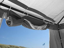 QUICK STAR 2 Pannelli Laterali con finestrella PE 300x195 cm Grigio per Gazebo Sahara 3x3m