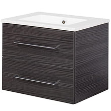Facchellmann - Set mobili da bagno B.Perfect, 3 pezzi, con mobiletto sottolavello, con lavabo in ceramica da appendere, 60 cm e specchio da bagno a LED