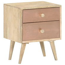 vidaXL Legno Massello di Mango Comodino Tavolino da Notte Armadietto per Letto Mobiletto per Camera da Letto Arredamento 40x35x50 cm