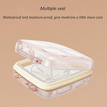 QQDL - Custodia per pillole, organizer per pillole, rimovibile, con 4 scomparti, scomparto per pillole e medicinali, per uso quotidiano e in viaggio
