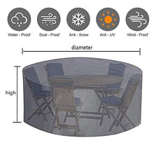 Fodere per mobili da Giardino Impermeabili Rotonde 140x110cm, Fodere per mobili da Giardino da Esterno Impermeabili, copriletto da Patio, copriletto in Rattan antistrappo