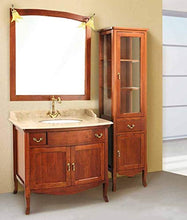 Global Trade Mobile Bagno con vetrina e con lavabo sottopiano Linea Tivoli 98x62 cm cod. 77/c