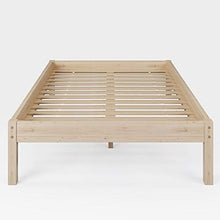 Keebgyy Telaio in legno di abete rosso massiccio, con gambe di supporto, per camera da letto, colore naturale, 140 x 200 cm