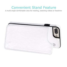 Suhctup Compatibile con Custodia iPhone 6 Plus Pelle,Cover iPhone 6s Plus con Interno Morbida TPU,Porta Carte Slot e Antiurto Flip Wallet [Chiusura Magnetica] Protettiva Case (Argento)