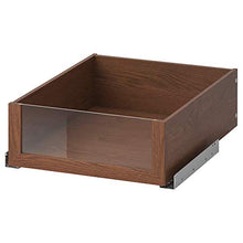 KOMPLEMENT cassetto con frontale in vetro 42,8x56,9x16 cm effetto frassino tinto marrone