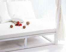 Almar garden - Letto a Balinese, tende in alluminio, colore: bianco