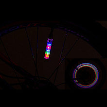 SaySure - 2PCS Bicycle Cycling Wheel Tire Valve Caps Spoke Neon 5 LED