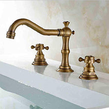 Faucet-4456 Rubinetto Lavabo, Ampio Rubinetto Doppio Manico in Rame Antico