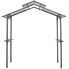 Gazebo da Giardino per Barbecue 240x150x250 cm con Tettuccio in Policarbonato Nero