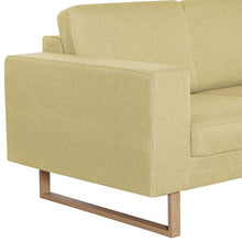 vidaXL Divano a 3 Posti Elegante Comodo Sofa Triplo per Casa per Ufficio Poltrona da Tre Persone Arredo per Salotto Arredamento in Tessuto Verde