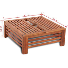 Tidyard Rivestimento Supporto Base Ombrellone in Legno | 62 x 62 x 25 cm