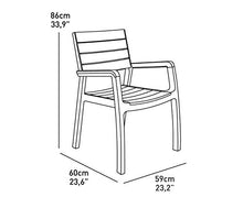 Keter Sedia Harmony con Braccioli, Graffite/Bianco, 59X80X66