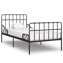 SKM Giroletto con Doghe Nero in Metallo 90x200 cm (18.1kg)