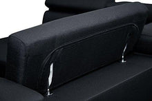 Mobilier Deco - Divano angolare di design, 4/5 posti, colore: Nero - Arredi Casa