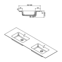 Mobile da bagno sospeso Freya 1500 effetto legno- cassetti con illuminazione a LED