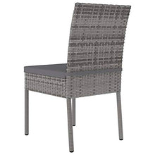 FAMIROSA Set da Pranzo da Giardino 7 pz in Polyrattan Grigio-5702