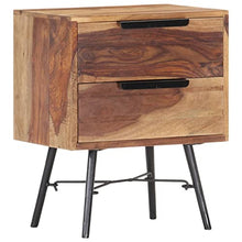 vidaXL Comodino 40x30x50 cm in Legno Massello di Sheesham