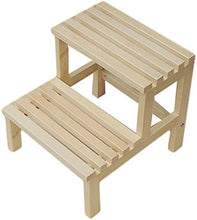 QIQIDEDIAN - Scaletta in legno massiccio, sgabello multifunzione, sgabelli da bagno, sgabelli