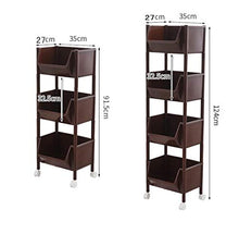 &ripiano di stoccaggio Rack di stoccaggio per la casa Mobile multistrato Rack di rifinitura Scaffale per camera da letto con ruote Scaffale di finitura (Color : B, Size : Four layer)