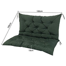 Beenle-Icey Cuscino Imbottito Per Panca Da Giardino A 2 Posti, Cuscino Con Schienale Per Panca, Spazioso Comodo E Spesso, Per Mobili Da Giardino Altalena E Interni 100*100*10cm (Verde scuro)