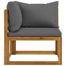 FAMIROSA Set Divani da Giardino 2 pz con Cuscini Grigio Scuro in Acacia