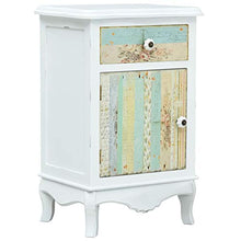 vidaXL Tavolo da comodino, in MDF, 40 x 30 x 62 cm, colore: bianco