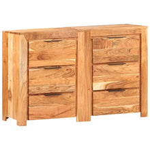 FAMIROSA Cassettiera 118x33x75 cm in Legno Massello di Mango