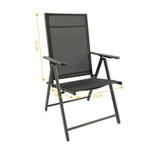 maxx Sedia da Giardino in Alluminio, Nero