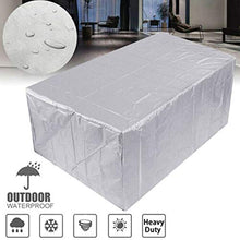 REW - Copertura per mobili da giardino per esterni, per tavoli da patio, varie misure, colore: argento