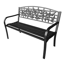 Banco Outddor Patio Metallo Parco (Color : Black)