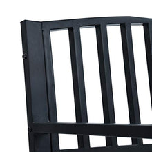 Zerone Garden Park - Panca da giardino, 125 x 53 x 82 cm, colore: Nero