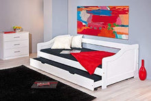 Dmora Divano Singolo con Letto Estraibile, Colore Bianco, cm 97 x 199 x 66 - Arredi Casa
