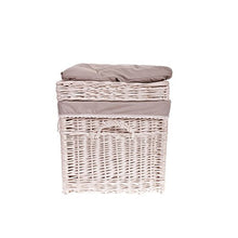 e-wicker24 Cassapanca in Vimini, Cesto, Beige, 70 x 42 x 47 cm