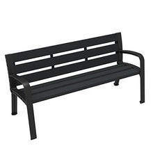 Fábregas C-106-ECO-PLAST - Panca da giardino in plastica, 165 x 63 cm, colore: Grigio